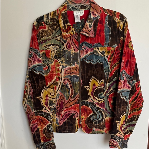 Coldwater Creek Jackets & Blazers - Coldwater Creek Multicolor 100% Cotton Paisley Jacket